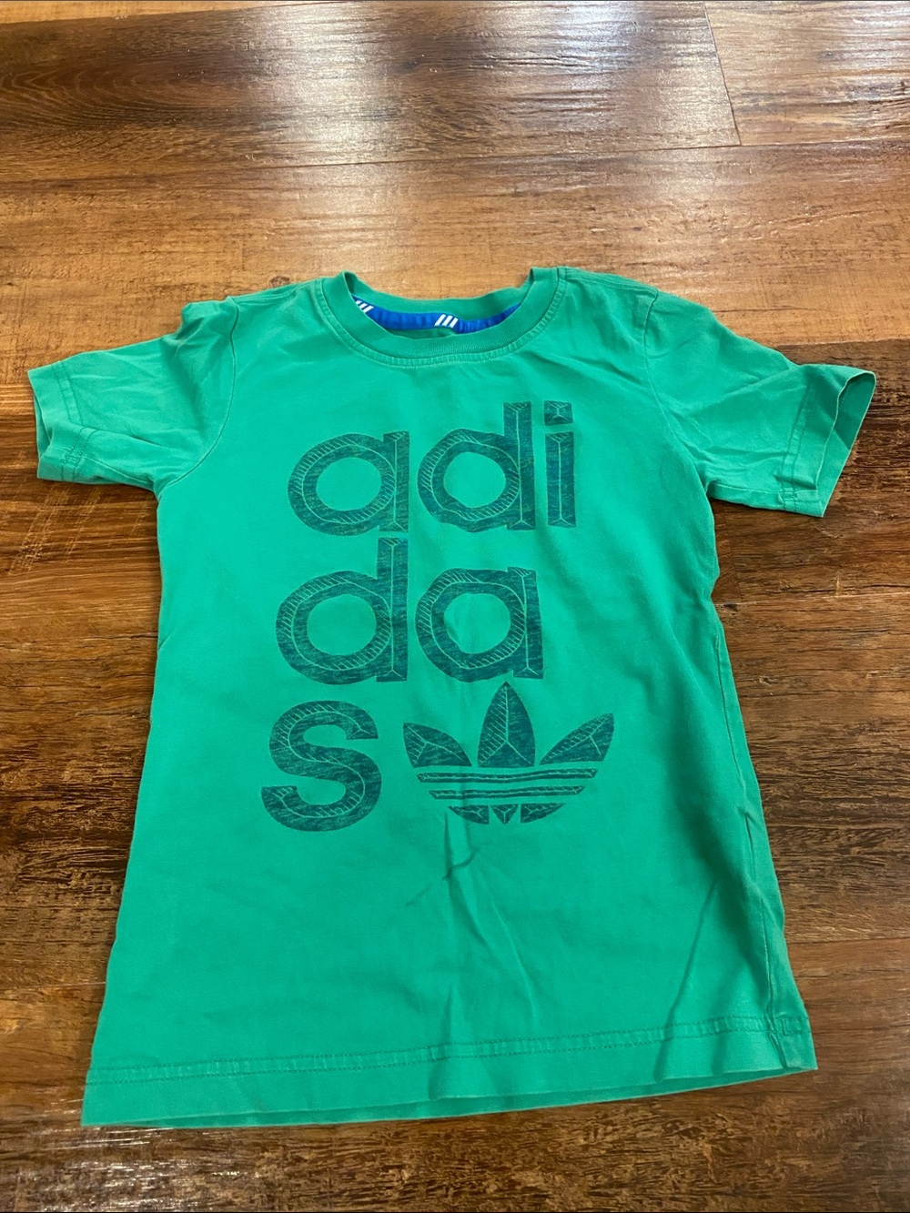 adidas Green Short-Sleeve Logo Tee